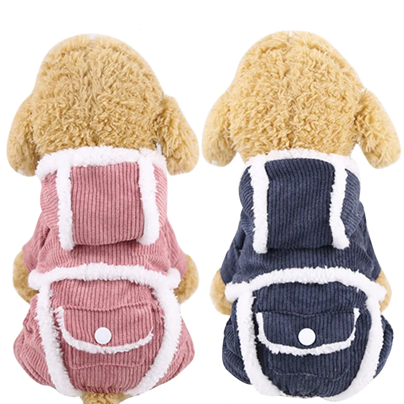 Зимнее пальто для домашних животных одежда собак хлопковая куртка Толстая