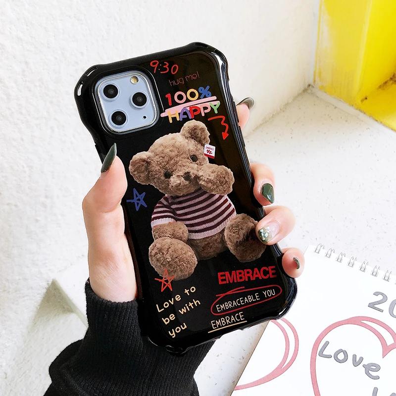GlamPhone чехол Кукла Медведь для телефона iPhone11Pro/Max X XS Max XR Мягкий силиконовый iPhone11 7 8 6