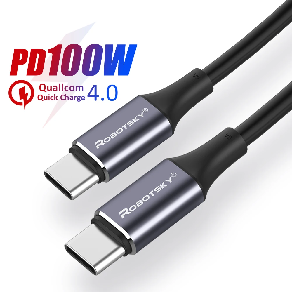 60 Вт/100 Вт USB C к Type кабель PD Быстрая зарядка шнур высокоскоростной передачи данных