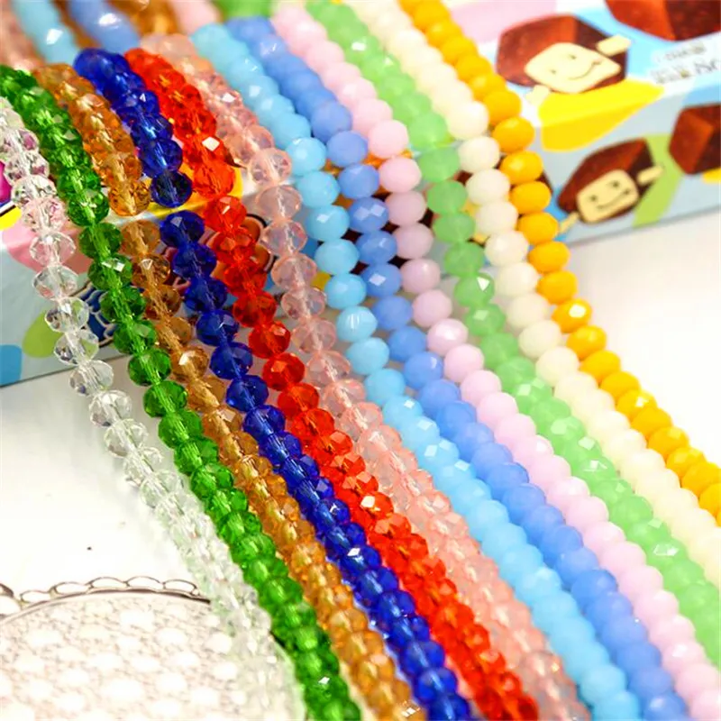 Высококачественные граненые хрустальные бусины с отверстиями стеклянные DIY