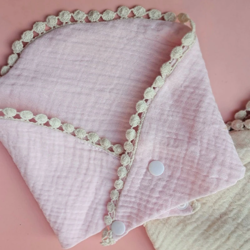 Baby Infants Feeding Bibs Soft Pure Cotton Bandana Saliva Towel Triangle Scarf 40JC