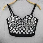 Хай-стрит Стиль пикантные ремень V образным вырезом кружево бисер черный, белый цвет красный женский топ 2021 как у знаменитостей, дизайнерские шикарные модные майки