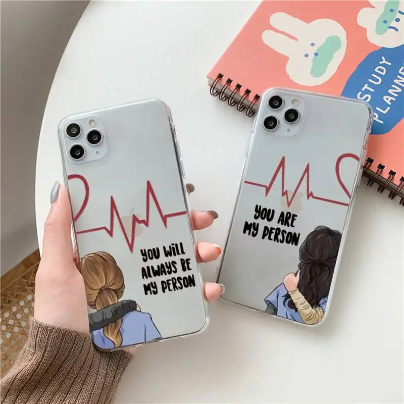 

Greys Anatomy Phone Case Transparent for Clear iPhone case 11 12 mini pro XS MAX 8 7 6 6S Plus X 5S SE 2020 XR