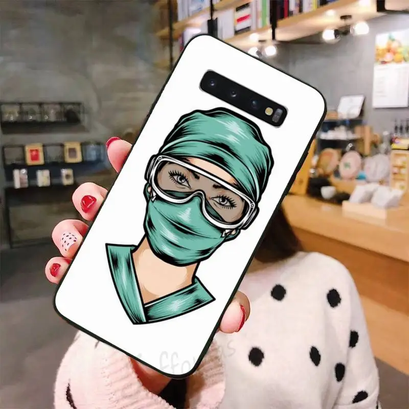 

Cartoon doctor cute Phone Case For Samsung A50 A51 A71 A20E A20S S10 S20 S21 S30 Plus ultra 5G M11 funda shell