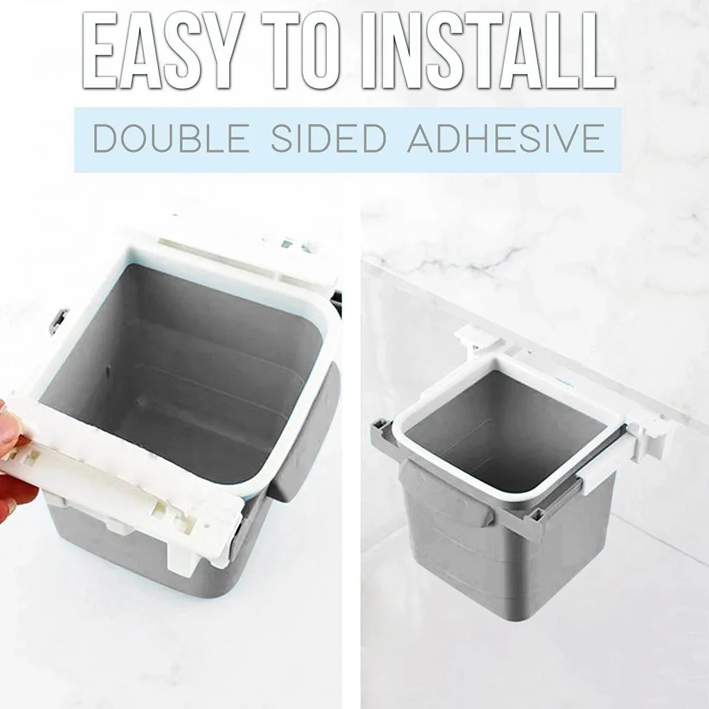 Самоклеящаяся мусорная корзина скрытая Выдвижная для офисного стола