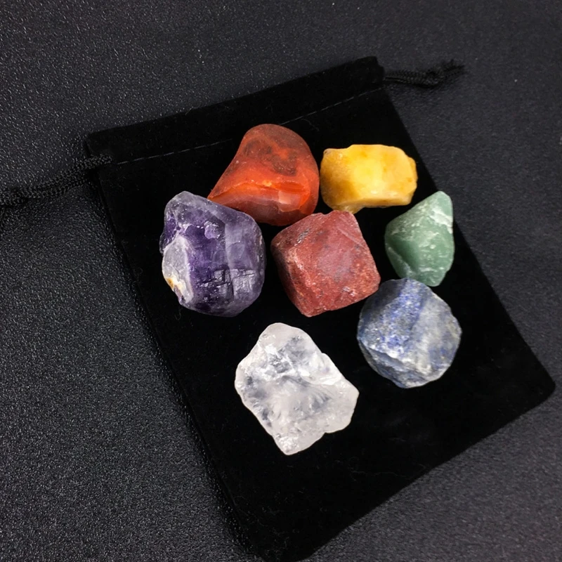 

1 Set Natural Stone Tumbled Gemstone Irregular Polishing Rock for Chakra Healing Decoration Collection LX9C