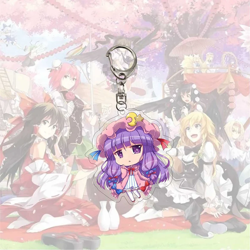 Акриловый брелок для ключей с аниме проект Touhou подвеска Hakurei Reimu Kirisame