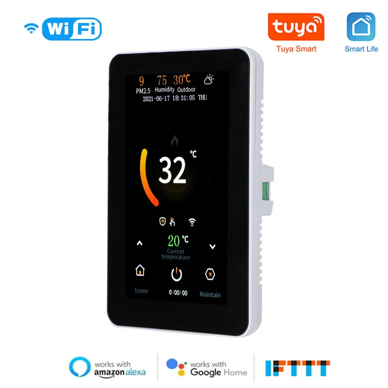 

Tuya WiFi Smart Thermostat LCD Electric Floor Heating Water/Gas Boiler Temperature Remote Controller For Echo Google Home Alexa