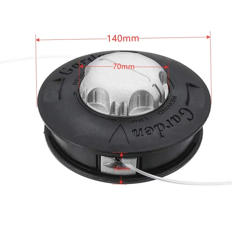 

Universal M10 Aluminum Nylon Brush Mower Bump Spool Grass Trimmer 2 Lines Cutter Head Thread Line String Saw Strimmer Garden