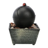 tabletop fountain model spinning ball fountain circulating waterfall indoor living room home office decor creative lucky crafts