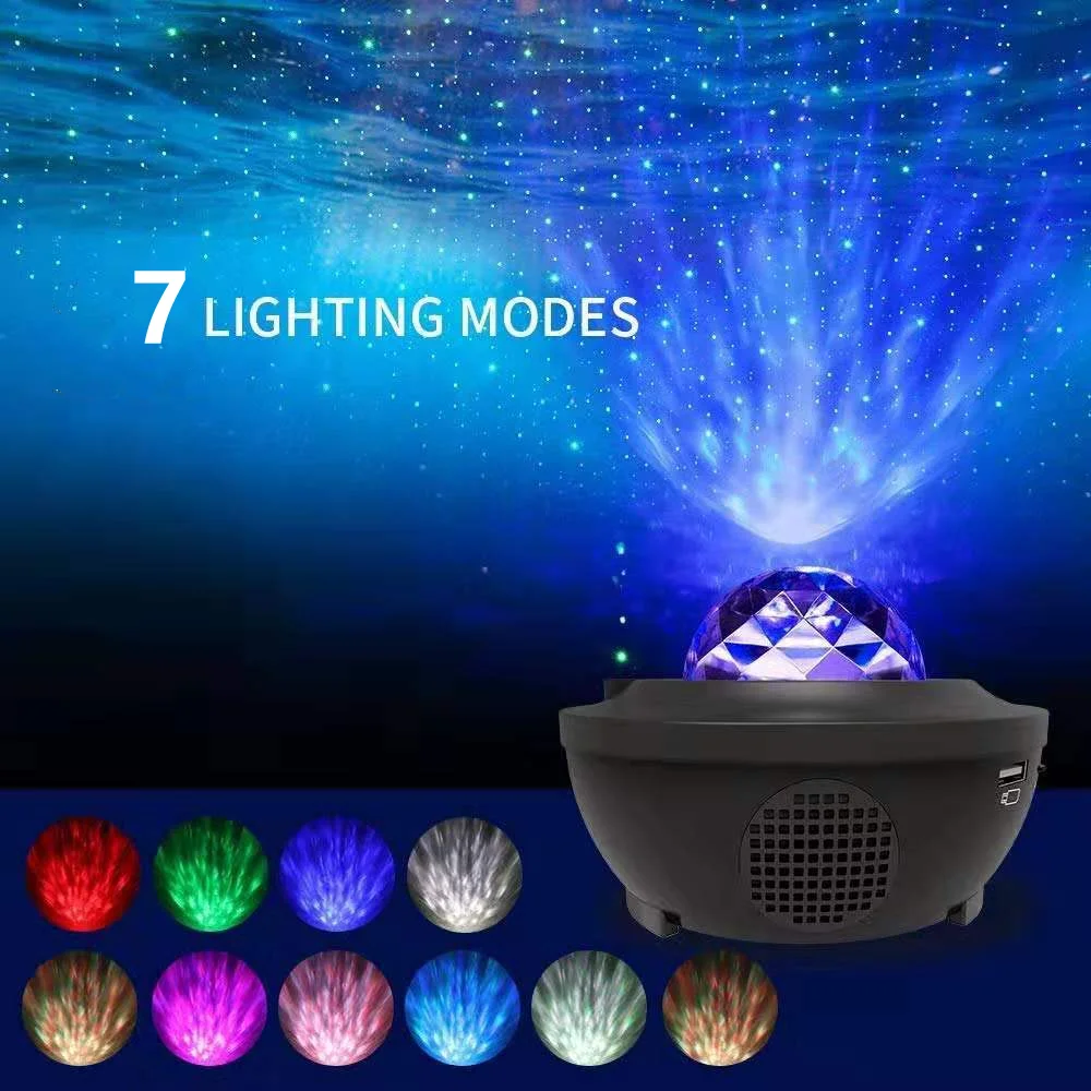 Новый светодиодный Галактический проектор океанских волн Ночной светильник