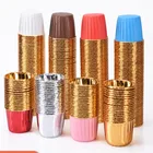 50 шт. фольгированные красные бумажные чашки для маффинов и кексов маслонепроницаемые оберточные вкладыши для кексов чашка для выпечки свадебные бумажные держатели для маффинов