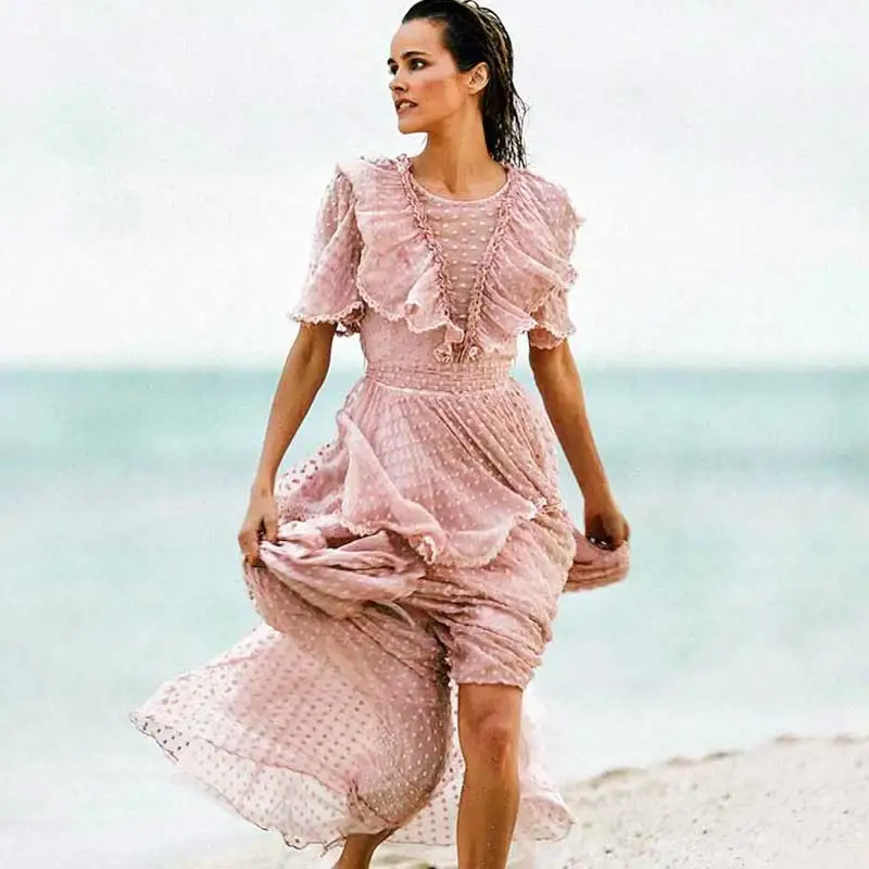 GypsyLady прозрачное ворсистое платье с оборками элегантное открытой спиной