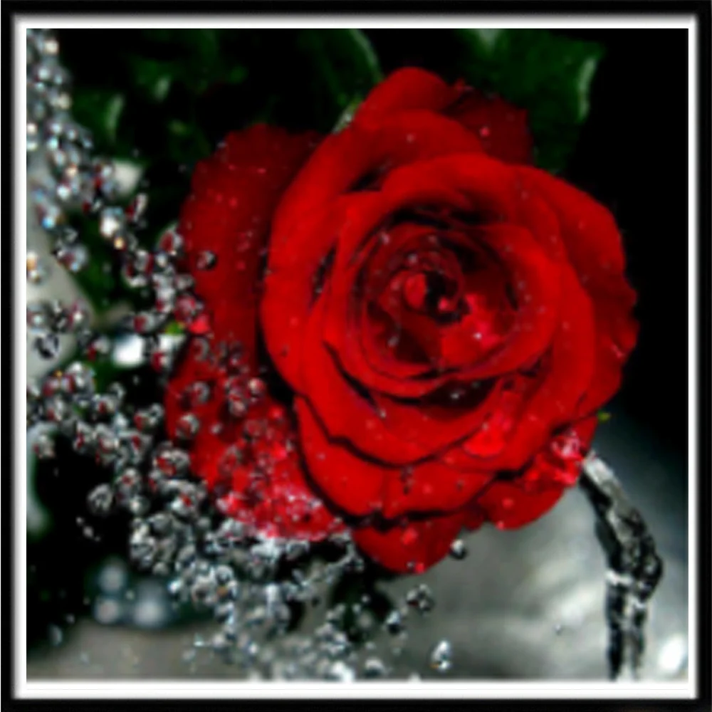 Набор для вышивки крестиком 11CT набор рукоделия с принтом пейзажа цветка розы