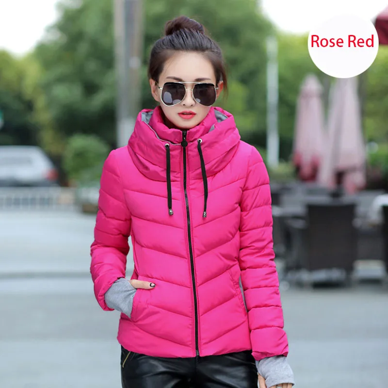 2019 Women Autumn Winter Jacket Warm Parkas Plus New Ladies Thicken Short Outerwear Stand Collar Cotton Padded Female Slim Coats | Женская