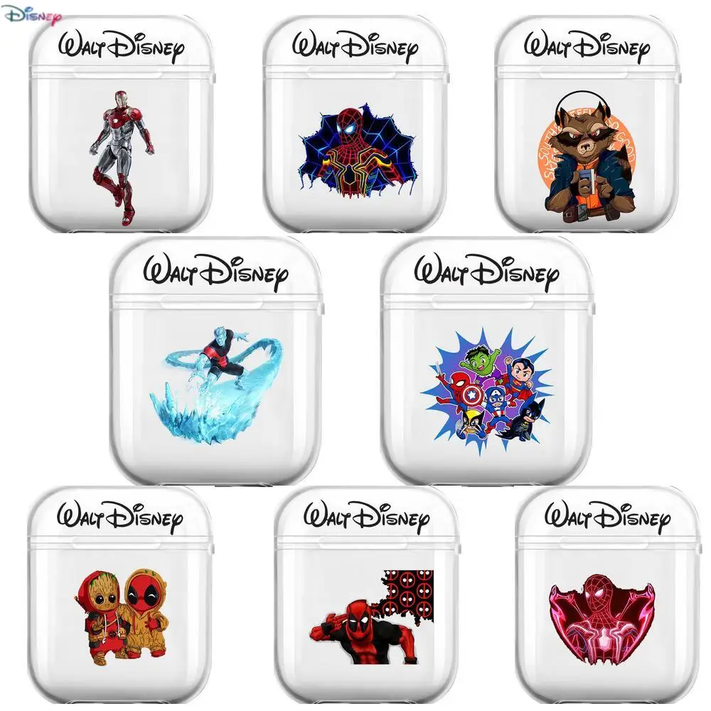 

2021 Disney's new Marvel Iron Man Soft Silicone Cases For Airpods 1/2 Protective Bluetooth Wireless Earphone Cover For Air Pods
