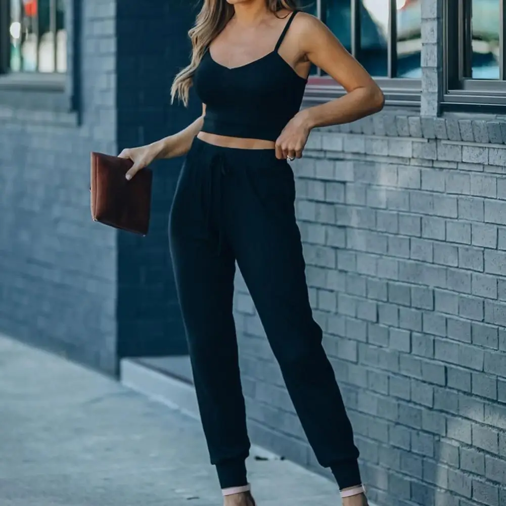 

Sport Set Women solid color Two Piece Legging Sport suit Workout Outfit Fitness Wear Yoga Gym Set Camisole High Waist Pants