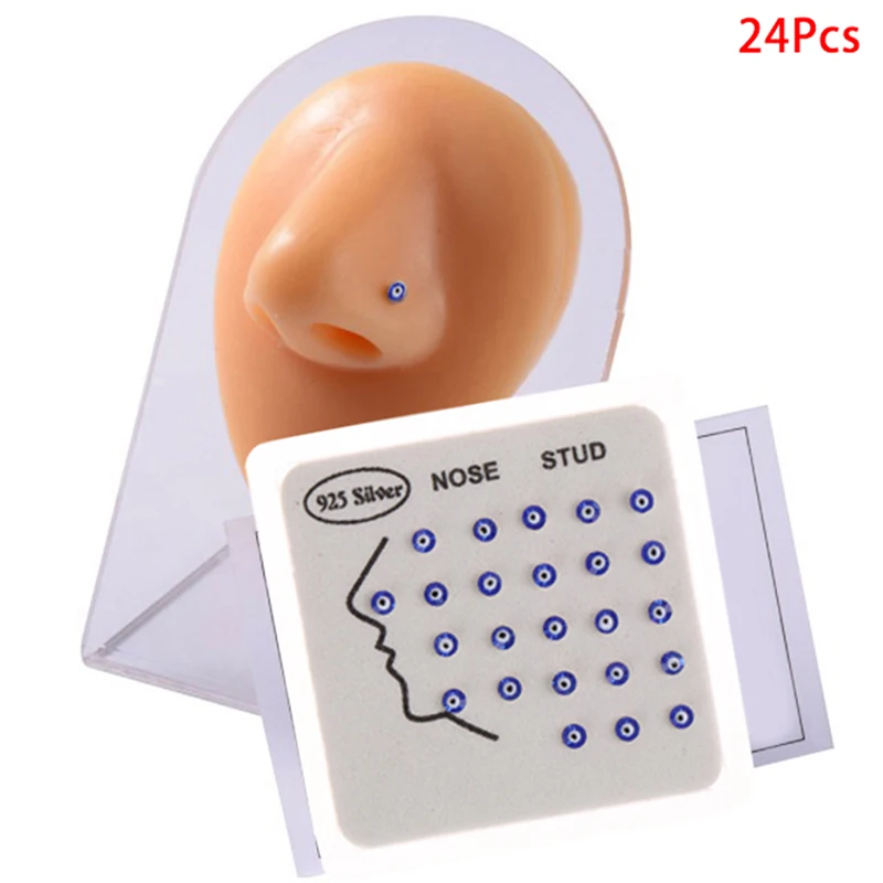 

Женские серьги-гвоздики из серебра 925 пробы, 24 шт.