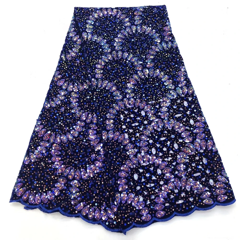 HFX зеленый 2021 Новое поступление бархат тюль кружева ткань последние в