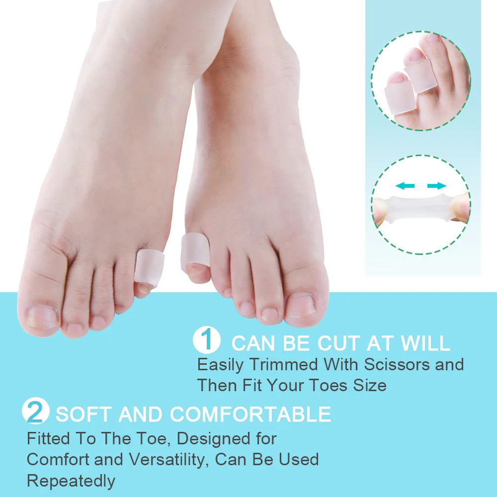 

4Pcs Thick+12Pcs Soft Silicone Gel Thin Toe Protector Thumb Separator Preventing Blisters Corns Hallux Foot Support Pedicura