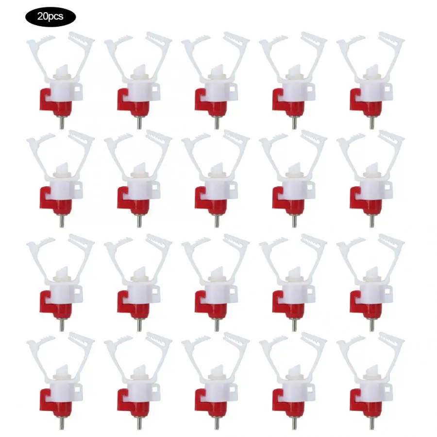 Поилка для кур 20 шт квадратная трубка автоматическая поилка птиц Питьевая соска