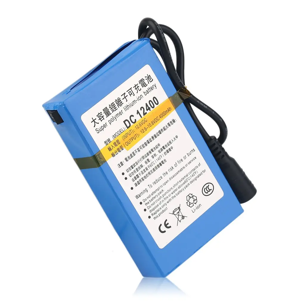 DC 12V Супер сильная емкость 4000MAH литий-ионная аккумуляторная батарея для камеры US