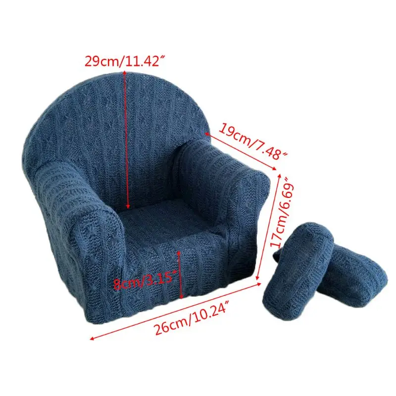 

3 Pcs/set Newborn Baby Photography Props Posing Mini Sofa Arm Chair Pillows Infants Photo Prop Accessories