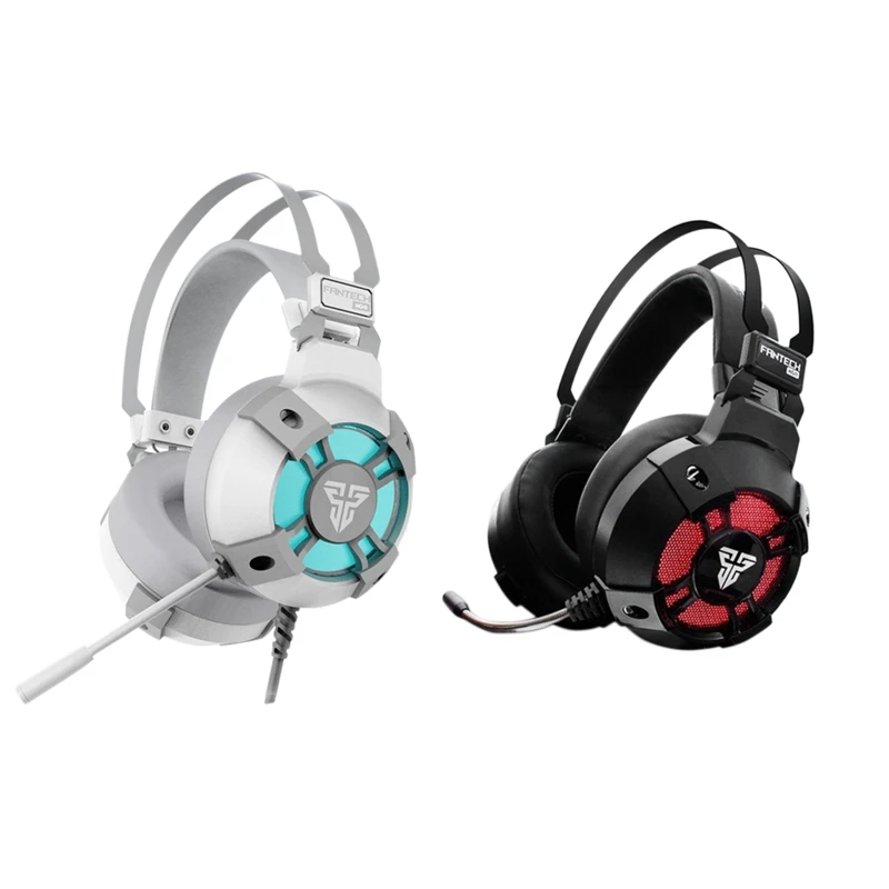 

USB-гарнитура FANTECH HG11 с шумоподавлением, наушники для игр, люминесцентная Голосовая гарнитура, 7-канальная гарнитура для офиса
