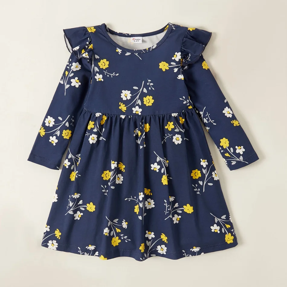 Spring and Autumn 3-pack Toddler Girl Dots and Solid Long-sleeve Dress ...