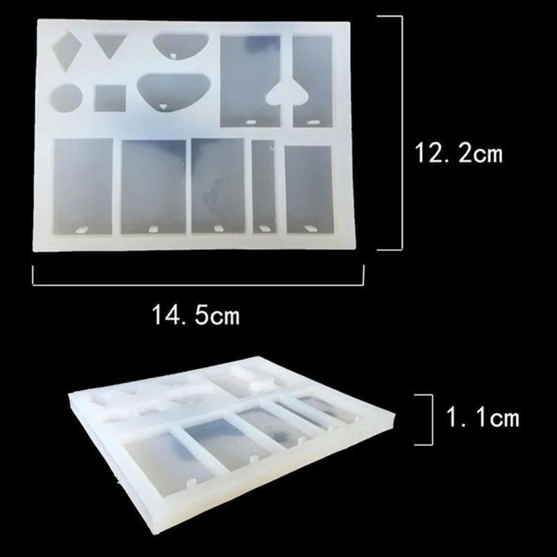 Силиконовая форма с отверстием для сережек подвеска кольцо глина инструменты