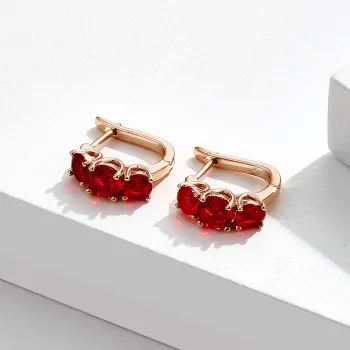 

fasion jewelry The earrings clip of garnet for women