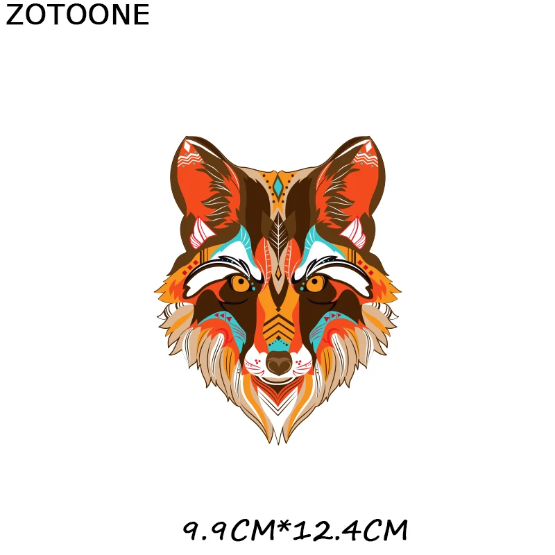 Патчи ZOTOONE с лисой и пандой цветные наклейки утюгом для собак аниамов одежды