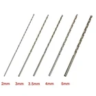 5pcs 2-5 мм Титан покрытием сверло из быстрорежущей инструментальной стали битовое электрическое сверло Пластик Дерево отверстие машина для нарезания канавок в дрель пила плотник деревообрабатывающий инструмент