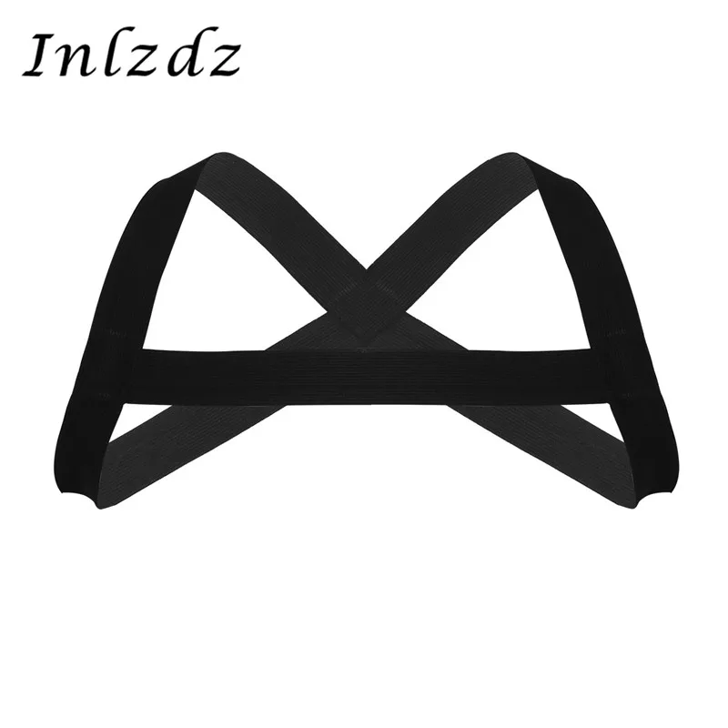 Мужской ремень X-shape, эластичный пояс на плечо, пояс на грудь, ремень для костюма в стиле панк, экзотические костюмы, нагрудный ремень