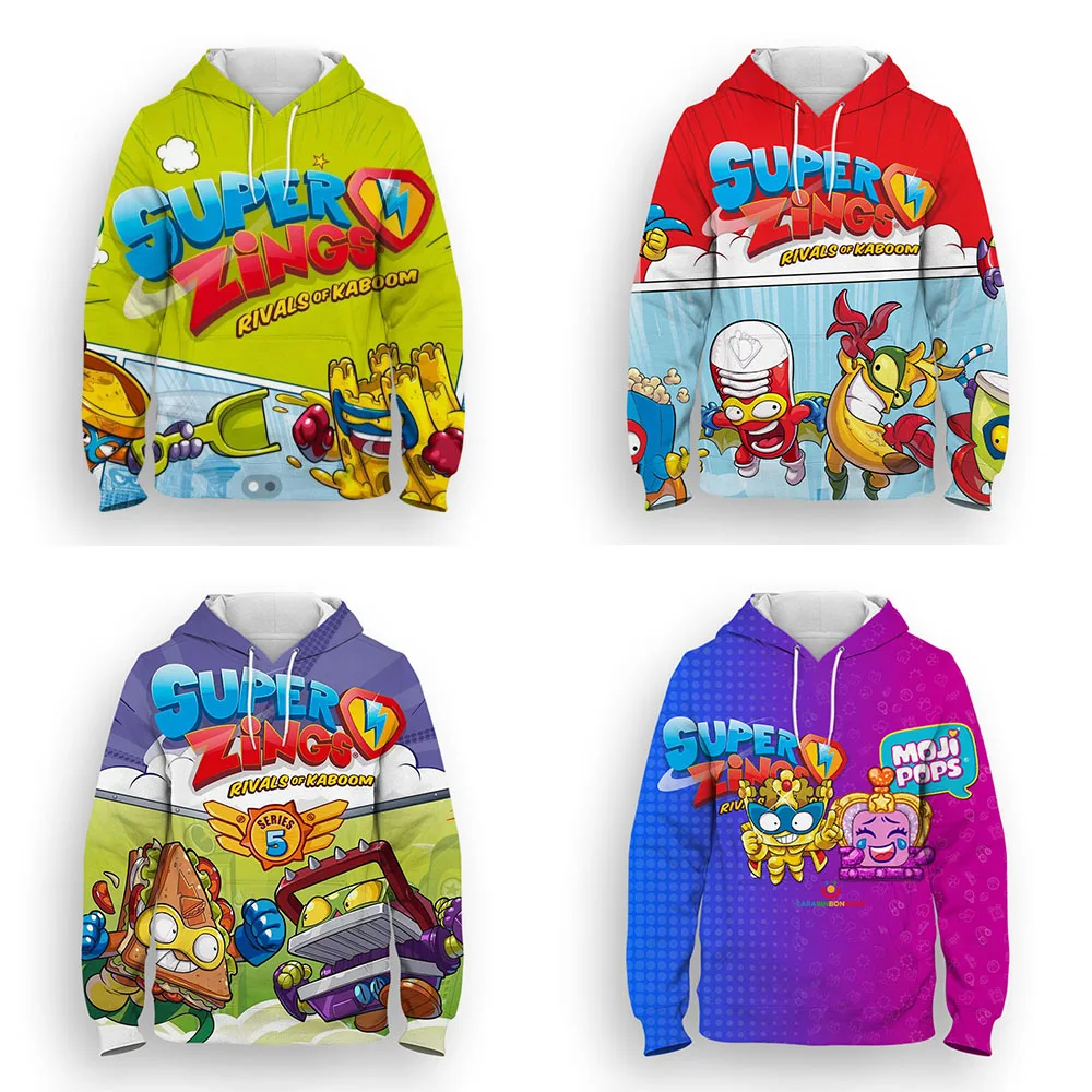 

Game Super Zings 3D Printed Hoodies Winter Sweatshirts Long Sleeve Men Boys Girls Superzings 3D Harajuku Cartoon Pullover Gifts