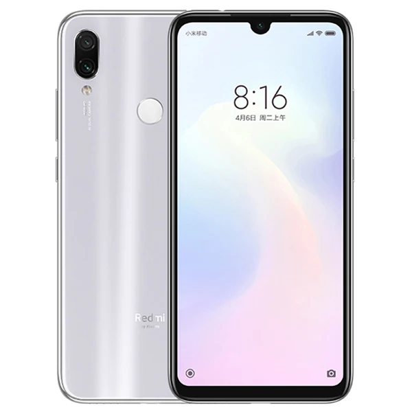 White Xiaomi Redmi Note 7 с глобальной версией, 4 Гб, 128 ГБ, Смартфон Snapdragon 660, четыре ядра, 48 Мп+ 5 МП, двойная камера, 6,3 дюйма, полный экран, 4000 мАч - Цвет: White