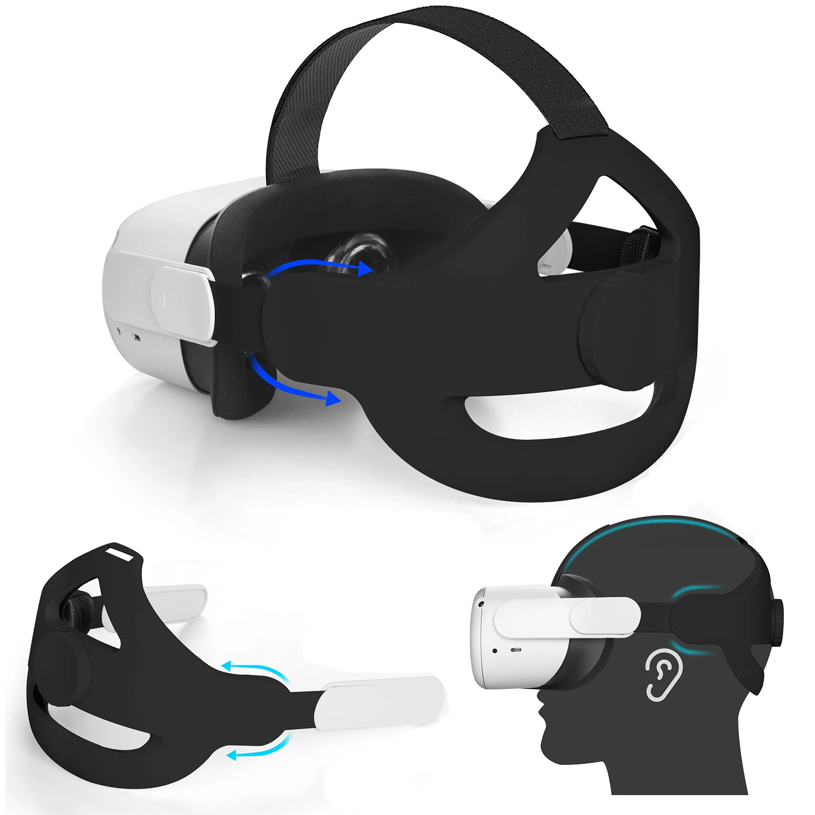 Регулируемый для Oculus Quest 2 головной ремень VR Elite Виртуальная реальность поддержка