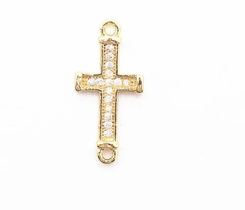 19*9 мм Крест микро проложить cz Циркон кубического циркония бусины DIY медное