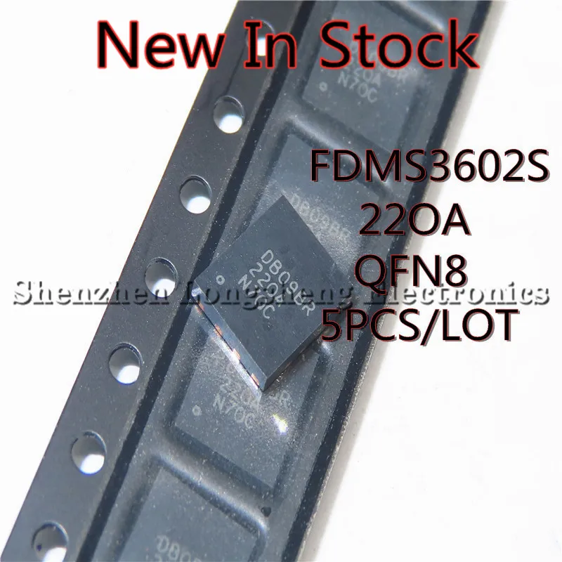 5PCS/LOT FDMS3602S 220A N70C QFN-8 POWER56-8 25V 15A/Cat Inch Ms New In Stock Original | Integrated Circuits