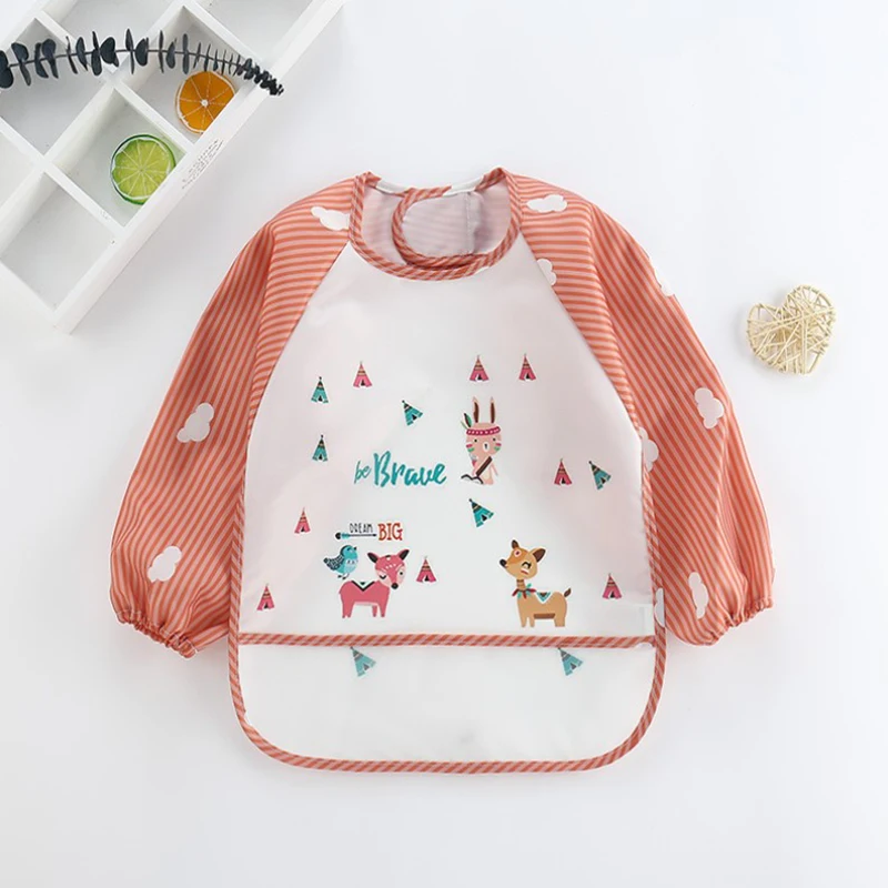 Нагрудник непромокаемый с длинным рукавом 1 шт. | Детская одежда и обувь