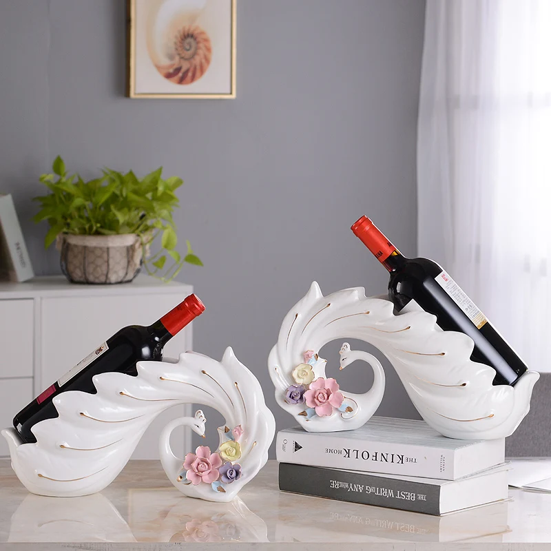 

Роскошные фигурки, Винная стойка, керамические скандинавские украшения для стола, ремесла, подарок, декор для салона дома, аксессуары для до...