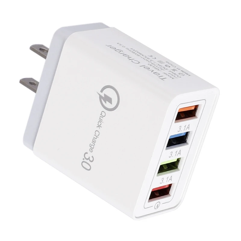 

For Phone Adapter for Huawei xiaomi Apple Tablet Portable Wall Mobile Charger Fast Charger EU Plug USB Charger Quick Charge 3.0