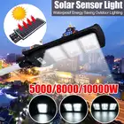 Уличные светодиодные фонари на солнечной батарее 5000800010000 Вт, уличные фонари с пассивным ИК датчиком движения и дистанционным управлением, водонепроницаемые садовые настенные лампы IP67