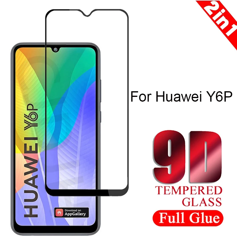 

Закаленное стекло с полным покрытием экрана для Huawei Y6P, взрывозащищенное Защитное стекло для экрана Huawei Y6 P