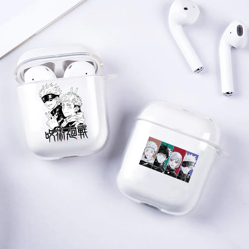 

New Jujutsu Kaisen Satoru Gojo Comics Anime Earphone Cases for Airpods 1 2 Wireless Bluetooth Earphone Cover Charging Box Cover