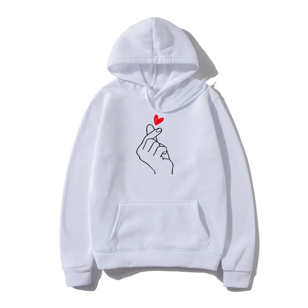 

Harajuku Men Hoodies Sweatshirt Pullover Tops New Autumn Winter Women Men Unisex Heart Printed Hooded Casual Long-sleeved hoody