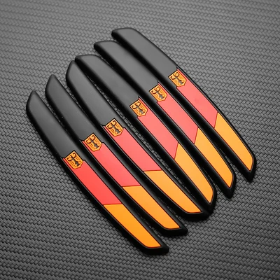 6PCS Auto Car Door Guard Edge Protector Door Anti-collision Sticker Rear View Mirror Anti-scratch Protector Door Trim Accessorie - Цвет: GER