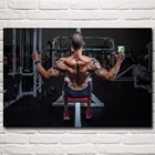 Тренировка мышц Бодибилдинг Фитнес Спортивная модель искусство шелковые постеры и принты тренажерные залы украшения картины настенная живопись