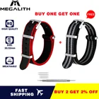 MEGALITH Buy one get one free NATO ремешок для часов с тяжелой пряжкой 20 мм 22 мм Премиум ремень для ремня безопасности нейлоновые ремешки для часов для мужчин и женщин