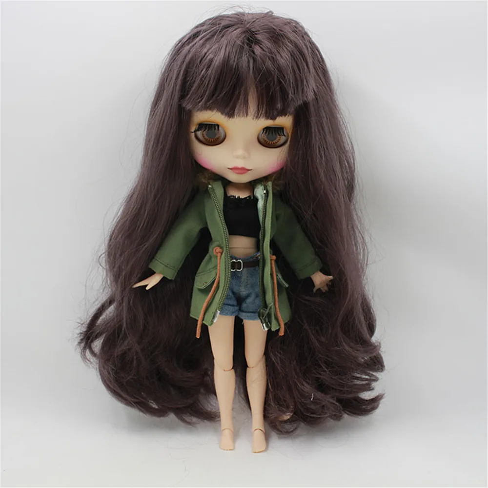 

blyth clothes suitable for joint Doll Green army jacket, denim shorts, black lace bra suit